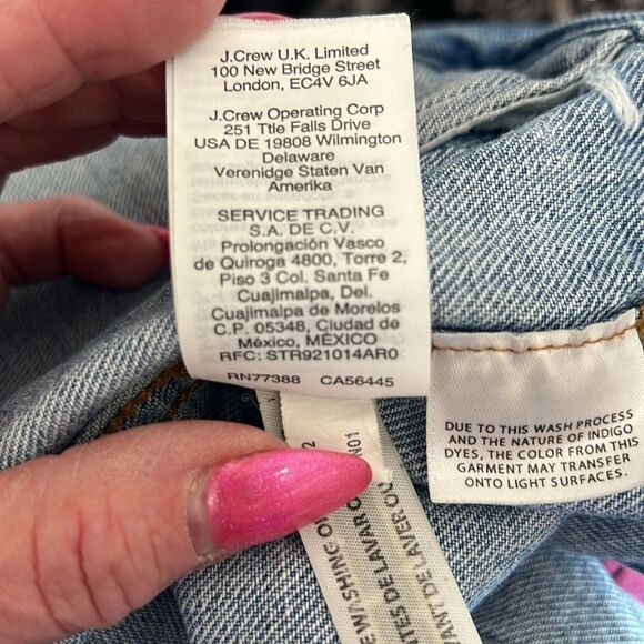 Madewell Oversized Blue Denim Jean Trucker Jacket Junction Wash XSmall Distress - Picture 12 of 15